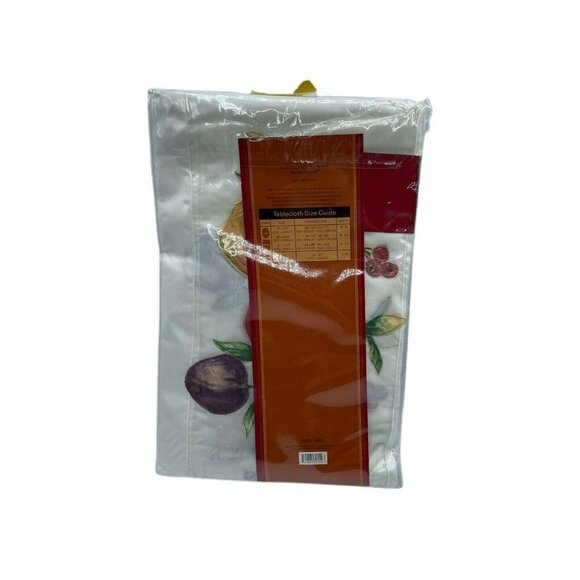 Table Linen Satin With Sheer Panel Bountiful Sheer 60 X 104” Oblong - Picture 3 of 4